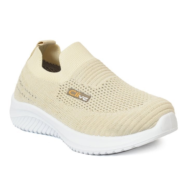 Beige knit slip-on sneakers for boys and girls - photo 4