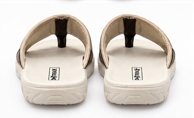 Beige thong sandals for men - photo 3