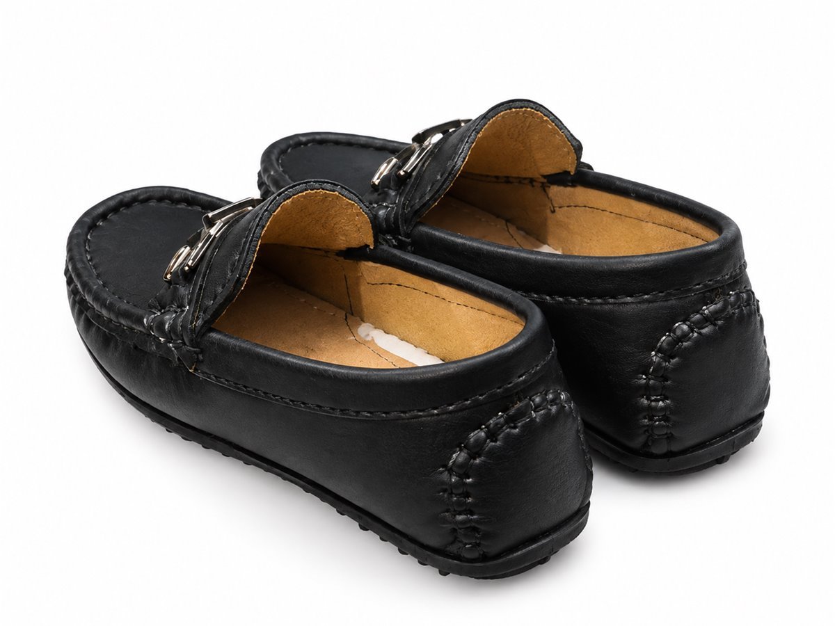 Black horsebit loafers for boys - photo 3