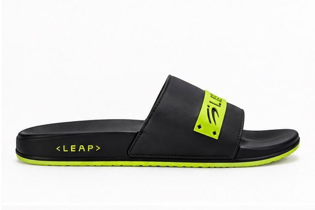 Black and neon green slides for men - photo 2