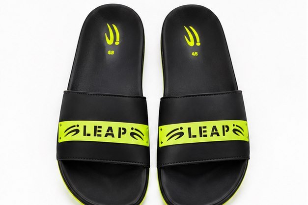 Black and neon green slides for men - photo 3