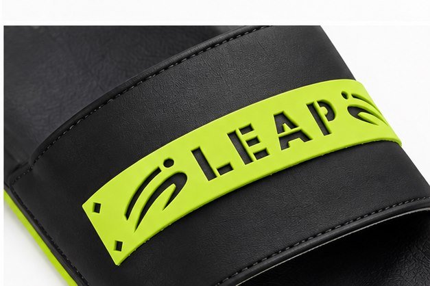 Black and neon green slides for men - photo 4
