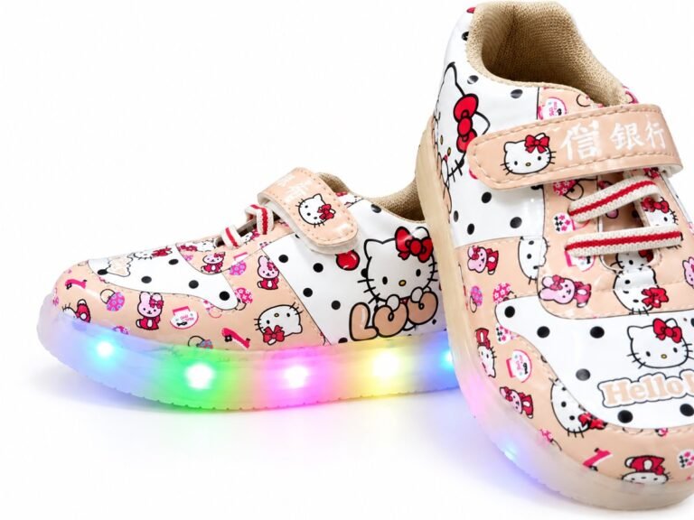 Hello Kitty LED sneakers in beige