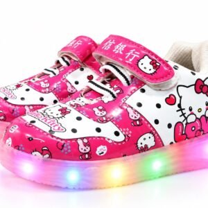 Hello Kitty LED light-up sneakers for girls in hot pink - photo 1