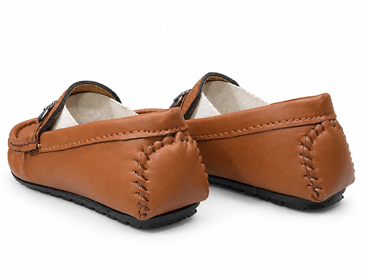 Tan chain-link loafers for boys - photo 2
